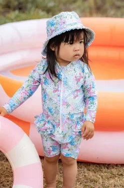 Rashies & Sunsuits|Rashies & Sunsuits^Minihaha Girls Lula Boyleg Sunsuit Blue/Multi