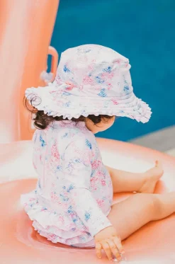Hats^Minihaha Girls Malia Sequin Sunhat Pink/Blue