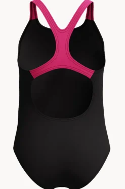 One Pieces^Speedo Girls Medley Logo Medalist One Piece Black/pink