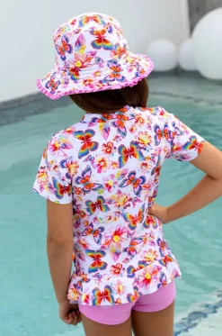Rashies & Sunsuits^Salty Ink Girls Miss Aloha Suntop Set Blue/Natural