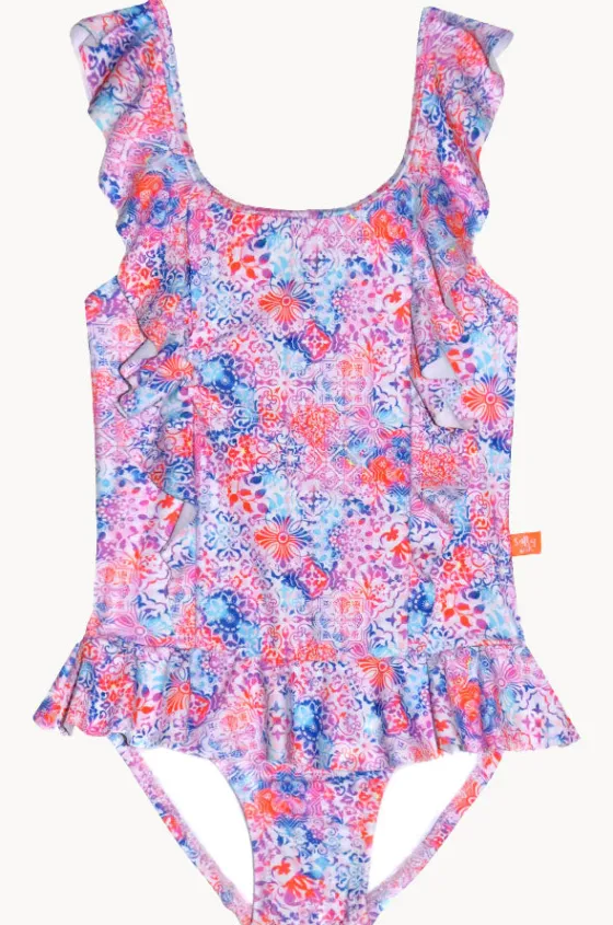 One Pieces^Salty Ink Girls Miss Cupcake One Piece Pink/Blue