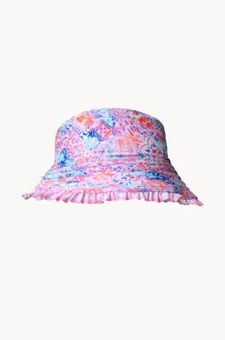 Hats^Salty Ink Girls Miss Cupcake Reversible Sunhat Pink/blue