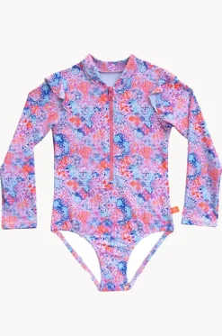 Rashies & Sunsuits^Salty Ink Girls Miss Cupcake Sunsuit Pink/blue