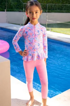 Rashies & Sunsuits^Salty Ink Girls Miss Cupcake Suntop Set Pink/blue