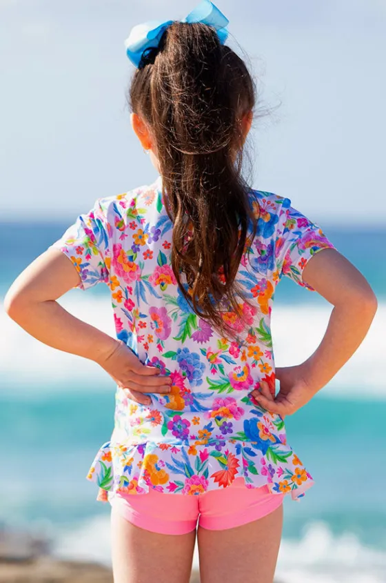 Rashies & Sunsuits^Salty Ink Girls Miss Leilani Short Sleeve Suntop Set Blue/Natural