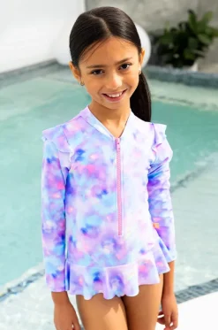 Rashies & Sunsuits^Salty Ink Girls Miss Mystical Frill Sunsuit Rainbow