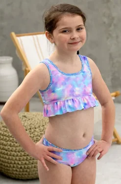 Bikini Sets^Salty Ink Girls Miss Mystical Reversible Crop Set Blue/Pink