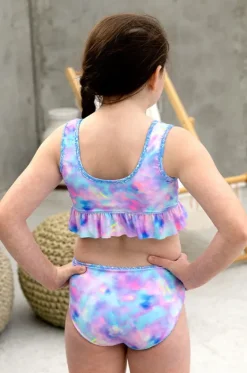 Bikini Sets^Salty Ink Girls Miss Mystical Reversible Crop Set Blue/Pink