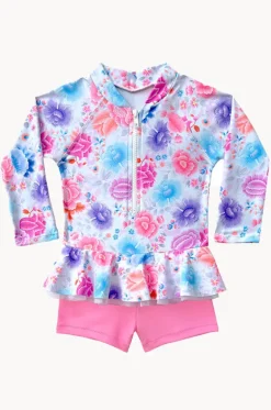 Rashies & Sunsuits^Salty Ink Girls Miss Boyleg Sunsuit Peony