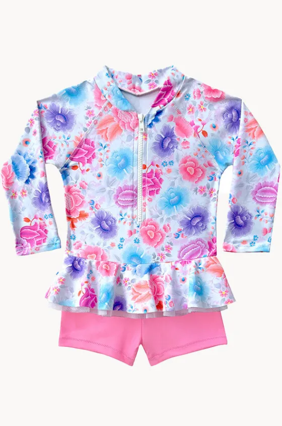 Rashies & Sunsuits^Salty Ink Girls Miss Boyleg Sunsuit Peony
