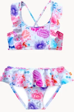Bikini Sets^Salty Ink Girls Miss Frill Crop Set Peony