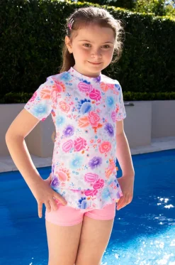 Rashies & Sunsuits^Salty Ink Girls Miss Suntop Set Peony