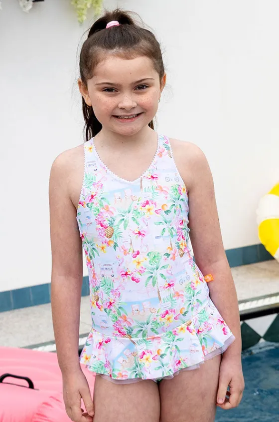 One Pieces^Salty Ink Girls Miss Vacay Frill One Piece Multi