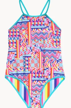 One Pieces^Salty Ink Girls Neo Geo Reversible One Piece Multi geo