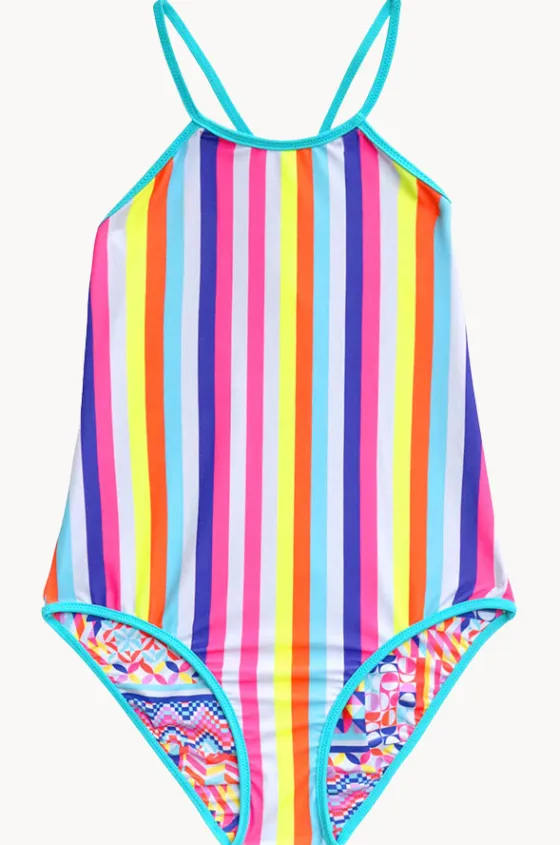 One Pieces^Salty Ink Girls Neo Geo Reversible One Piece Multi geo