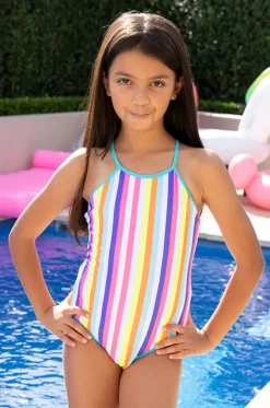 One Pieces^Salty Ink Girls Neo Geo Reversible One Piece Multi geo