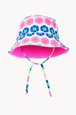 Hats^Milky Girls Neon Fun Swim Hat Blue/natural