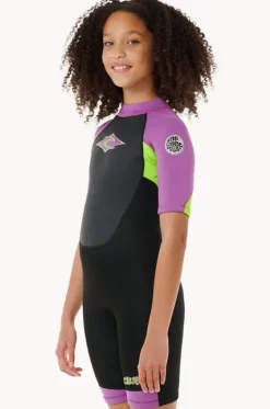 Wetsuits^Rip Curl Girls Omega Spring Suit Black/purple