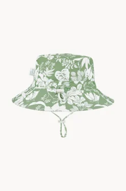 Hats^Toshi Girls Palm Cove Swim Sunhat White/Green