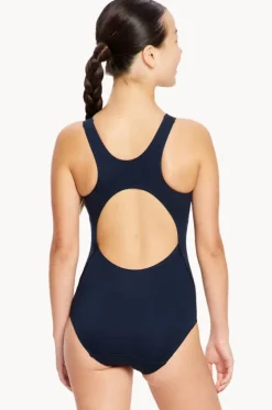 Period Swimwear|One Pieces^Modibodi Girls Performance Racerback One Piece Navy