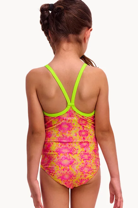One Pieces^Funkita Girls Poison Pink One Piece Pink/yellow