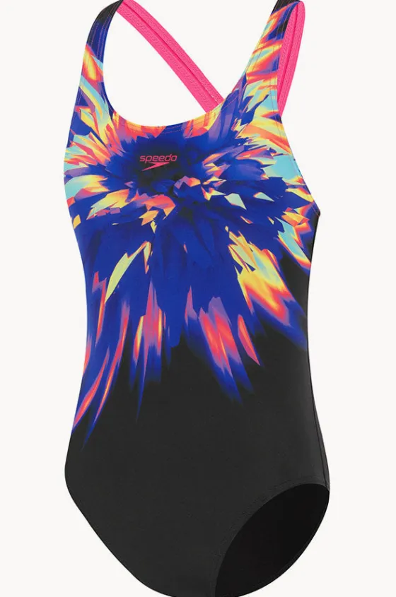 One Pieces|One Pieces^Speedo Girls Powerstrike One Piece Black/Multi