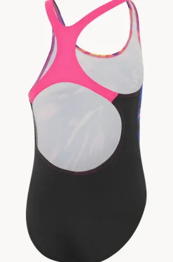 One Pieces|One Pieces^Speedo Girls Powerstrike One Piece Black/Multi