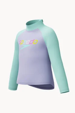 Rashies & Sunsuits^Speedo Girls Print Long Sleeve Suntop Lavender