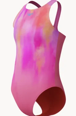 One Pieces^Speedo Girls Printed Pulseback One Piece Pink