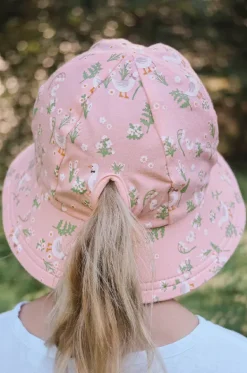 Hats^Bedhead Girls Quackers Ponytail Bucket Hat Baby pink