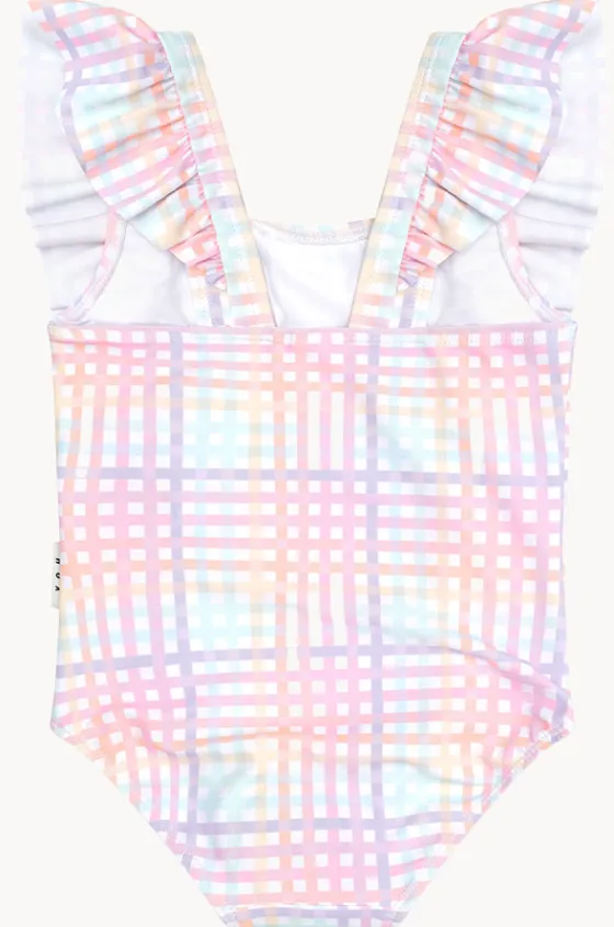 One Pieces^Huxbaby Girls Check Frill One Piece Rainbow