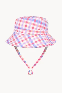 Hats^Huxbaby Girls Rainbow Check Swim Hat Multi