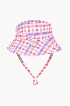 Hats^Huxbaby Girls Rainbow Check Swim Hat Multi
