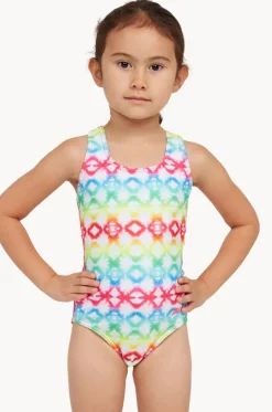 One Pieces^Zoggs Girls Rainbow Haze Action Back One Piece Pink/multi