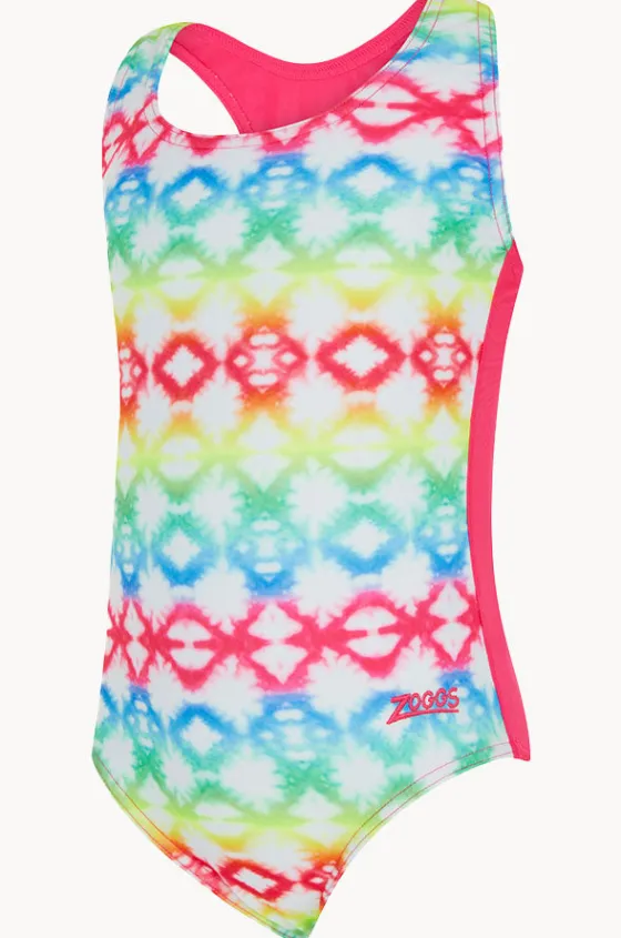 One Pieces^Zoggs Girls Rainbow Haze Action Back One Piece Pink/multi