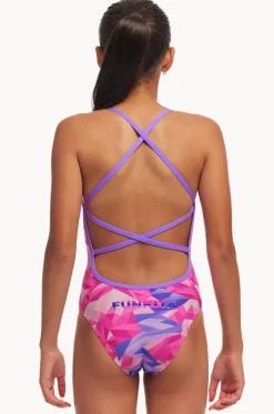 One Pieces^Funkita Girls Rockie High Strapped In One Piece Pink/purple