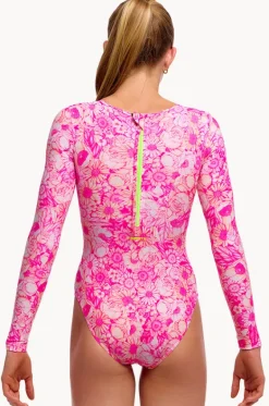 Rashies & Sunsuits^Funkita Girls Rosie Cheeky Long Shot Sunsuit Pink