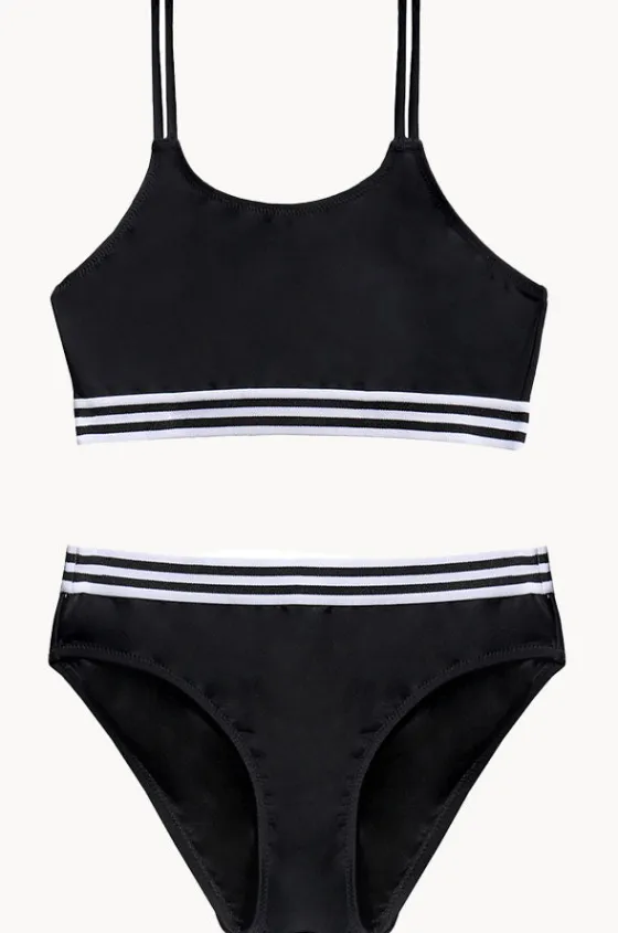 Bikini Sets^Salty Ink Girls Salty Crop Set Black