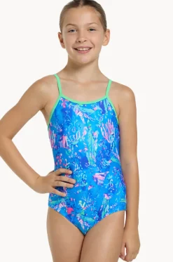 One Pieces^Zoggs Girls Sea Space Yaroomba Floral One Piece Green/blue