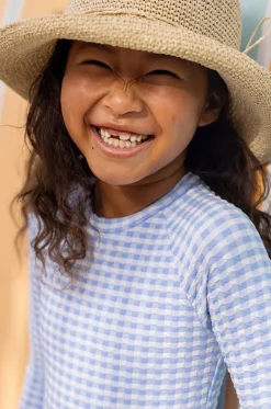Rashies & Sunsuits^Snapper Rock Girls Seaside Gingham Sunsuit Blue