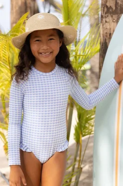 Rashies & Sunsuits^Snapper Rock Girls Seaside Gingham Sunsuit Blue
