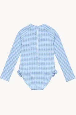 Rashies & Sunsuits^Snapper Rock Girls Seaside Gingham Sunsuit Blue