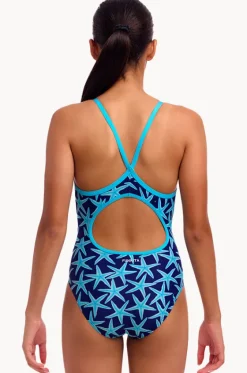 One Pieces^Funkita Girls See Stars Diamond Back One Piece Navy/blue