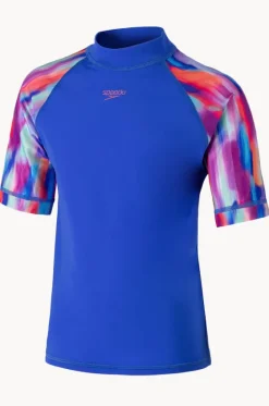 Rashies & Sunsuits^Speedo Girls Short Sleeve Suntop Cobalt