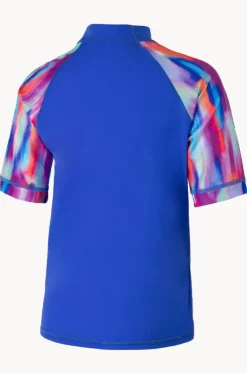 Rashies & Sunsuits^Speedo Girls Short Sleeve Suntop Cobalt