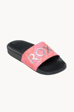 Footwear^Roxy Girls Slippy II Slide Black/red