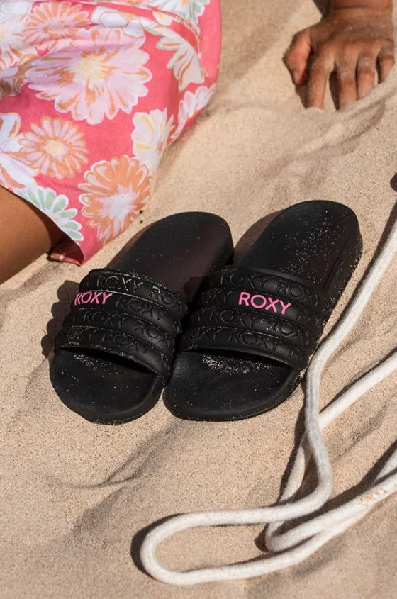 Footwear^Roxy Girls Slippy WP Slide Black