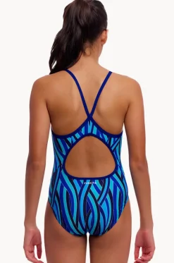 One Pieces^Funkita Girls Snork City Diamond Back One Piece Blue