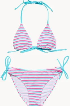 Bikini Sets^Snapper Rock Girls Sorbet Stripe Tri Set Blue/pink