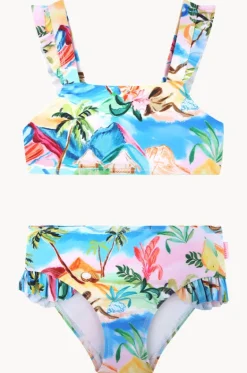 Bikini Sets^Seafolly Girls Girls South Pacific Frill Crop Set Multi